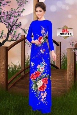 Vải áo dài hoa hồng 1811 AD 1811