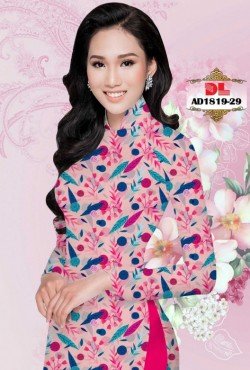 Vải áo dài hoa lá 1819 AD 1819