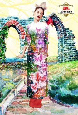 Vải áo dài hoa 1822 AD 1822
