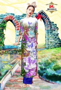 Vải áo dài hoa 1822 AD 1822