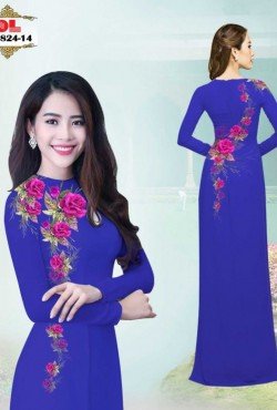 Vải áo dài hoa hồng 1824 AD 1824