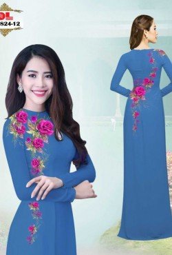 Vải áo dài hoa hồng 1824 AD 1824