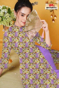 Vải áo dài hoa chấm bi 1826 AD 1826
