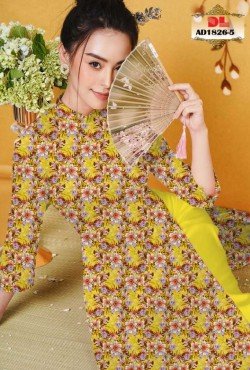 Vải áo dài hoa chấm bi 1826 AD 1826