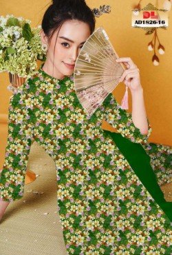 Vải áo dài hoa chấm bi 1826 AD 1826