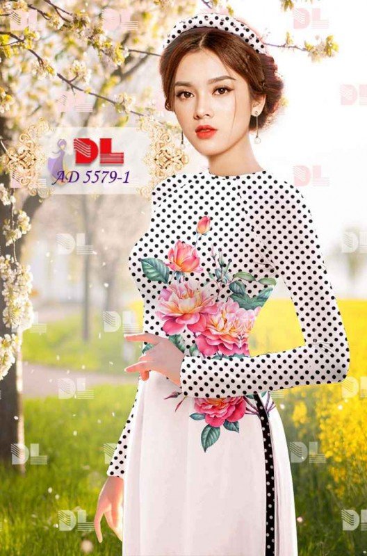 vải bi hoa hồng 5579