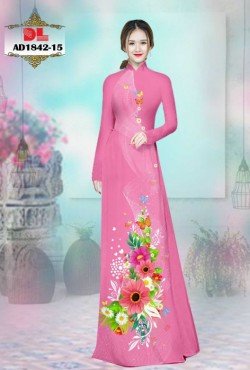 Vải áo dài hoa cúc 1842 AD 1842