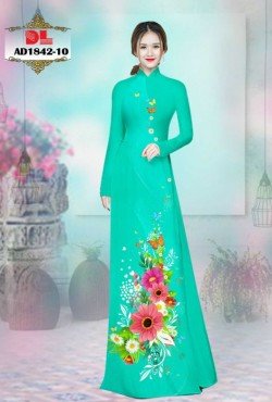Vải áo dài hoa cúc 1842 AD 1842