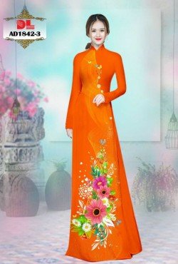 Vải áo dài hoa cúc 1842 AD 1842