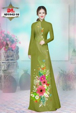 Vải áo dài hoa cúc 1842 AD 1842