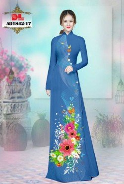 Vải áo dài hoa cúc 1842 AD 1842