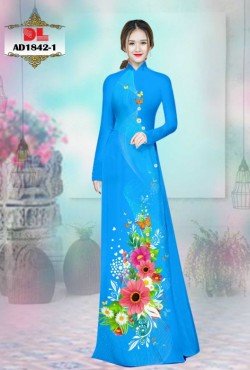 Vải áo dài hoa cúc 1842 AD 1842