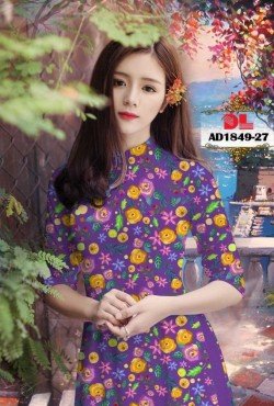 Vải áo dài hoa nguyên áo 1849 AD 1849