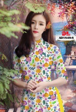 Vải áo dài hoa nguyên áo 1849 AD 1849