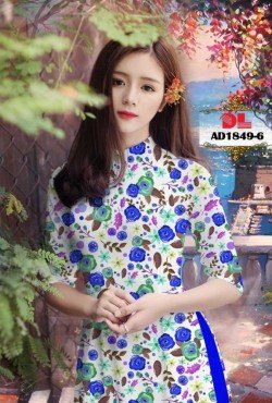 Vải áo dài hoa nguyên áo 1849 AD 1849