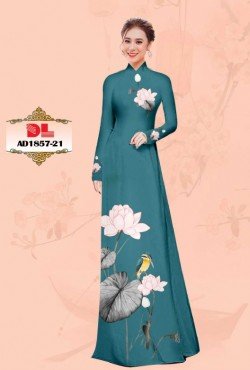 Vải áo dài hoa sen 1857 AD 1857