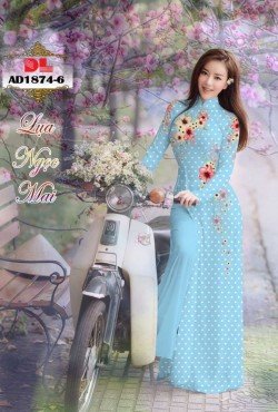 Vải áo dài chấm bi 1874 AD 1874