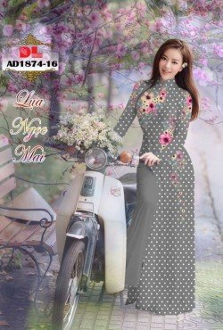 Vải áo dài chấm bi 1874 AD 1874
