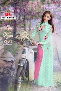 Vải áo dài chấm bi 1874 AD 1874