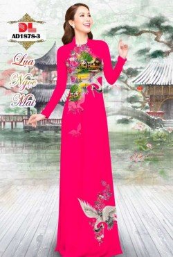 Vải áo dài hoa hồng 1878 AD 1878