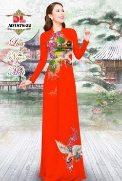 Vải áo dài hoa hồng 1878 AD 1878