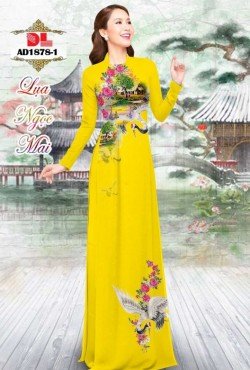 Vải áo dài hoa hồng 1878 AD 1878