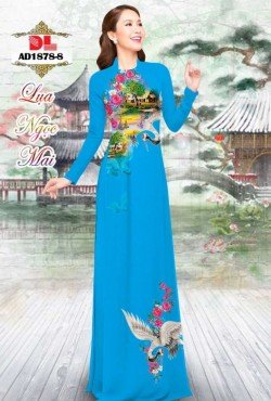 Vải áo dài hoa hồng 1878 AD 1878