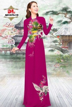 Vải áo dài hoa hồng 1878 AD 1878