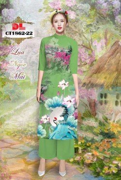 Vải áo dài cách tân hoa súng 1862 CT1862