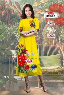 Vải áo dài hoa cách tân 1865 CT 1865