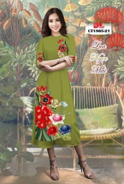 Vải áo dài hoa cách tân 1865 CT 1865