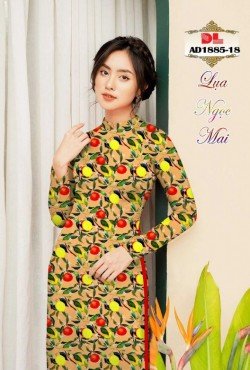 Vải áo dài hoa nguyên áo 1885 AD 1885