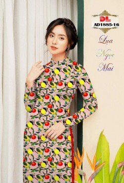 Vải áo dài hoa nguyên áo 1885 AD 1885