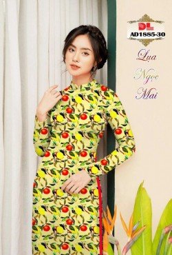 Vải áo dài hoa nguyên áo 1885 AD 1885