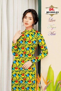 Vải áo dài hoa nguyên áo 1885 AD 1885