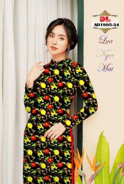 Vải áo dài hoa nguyên áo 1885 AD 1885