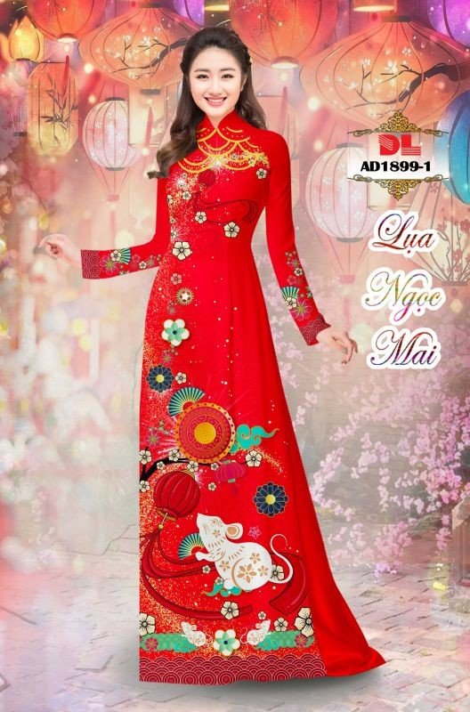 Vải áo dài lập thể hoa văn 1899