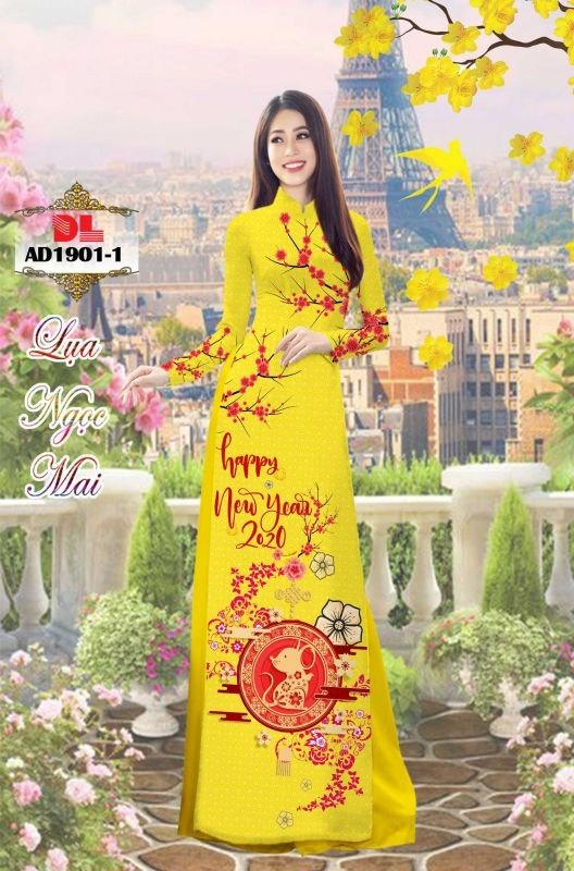 Vải áo dài lễ tết 1901