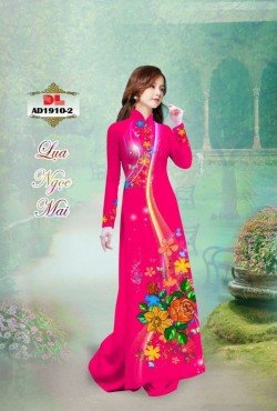Vải áo dài hoa hồng 1910 AD 1910