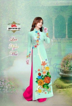 Vải áo dài hoa hồng 1910 AD 1910