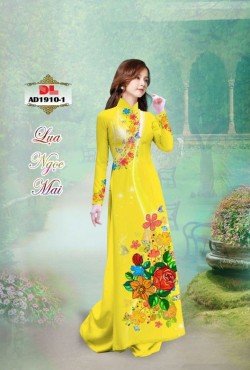 Vải áo dài hoa hồng 1910 AD 1910