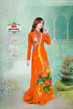 Vải áo dài hoa hồng 1910 AD 1910