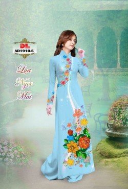 Vải áo dài hoa hồng 1910 AD 1910