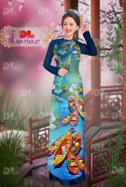 Vải áo dài  phong cảnh 5581 AD 5581