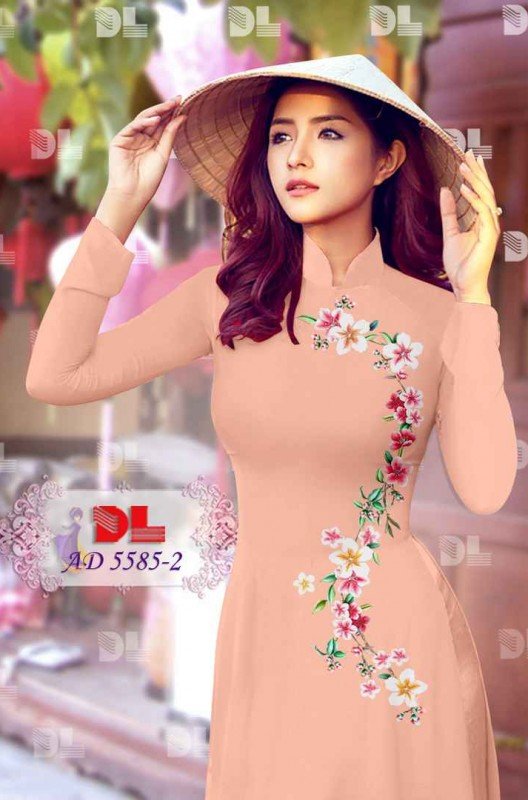 Vải hoa hồng 5585
